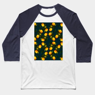 Watercolour lemon pattern Baseball T-Shirt